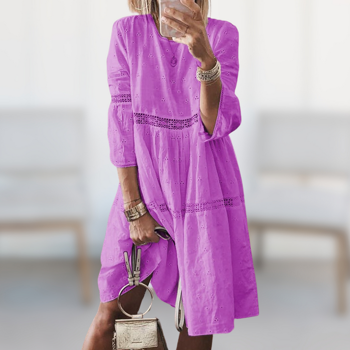 Leah™ - Elegant Cotton Linen Summer Dress