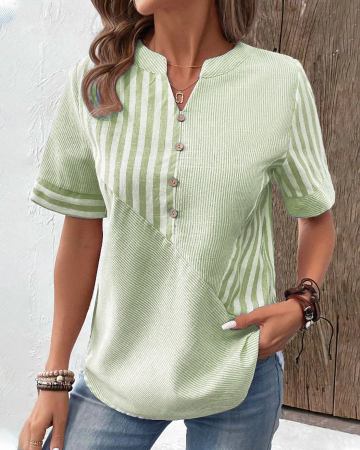 Chloe Stripe Linen Top