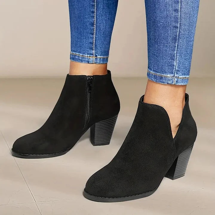 CINDY™ WOMEN'S CHUNKY HEEL ANKLE BOOTS