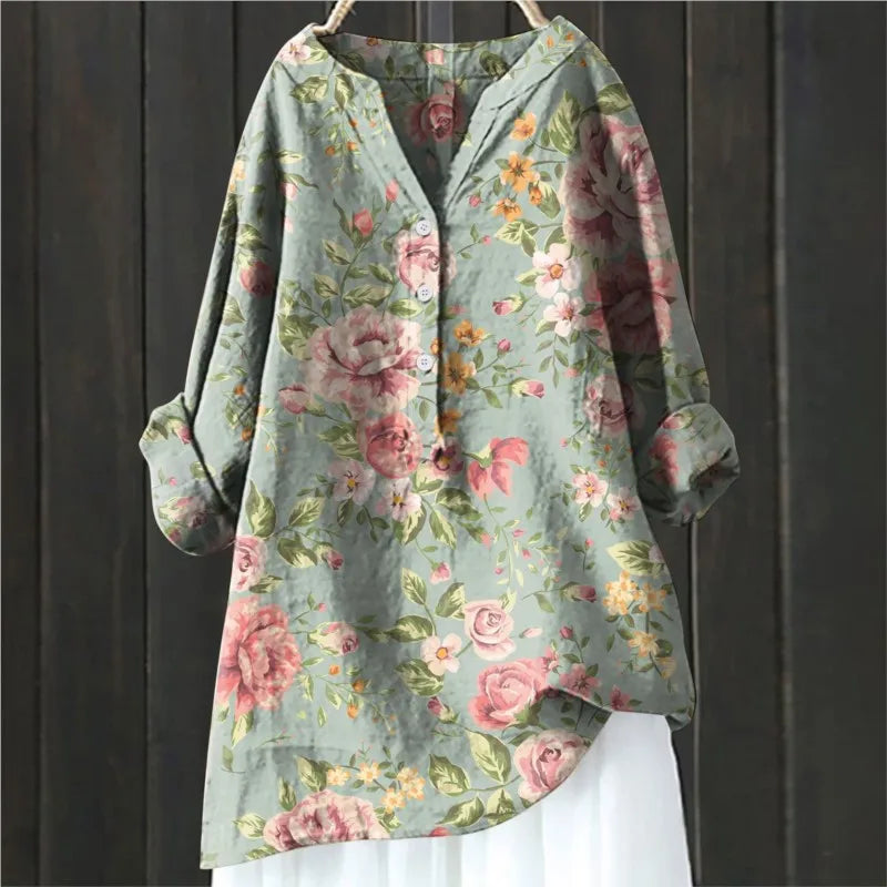 MILLY™ - CHIC BLOUSE WITH FLORAL ACCENTS