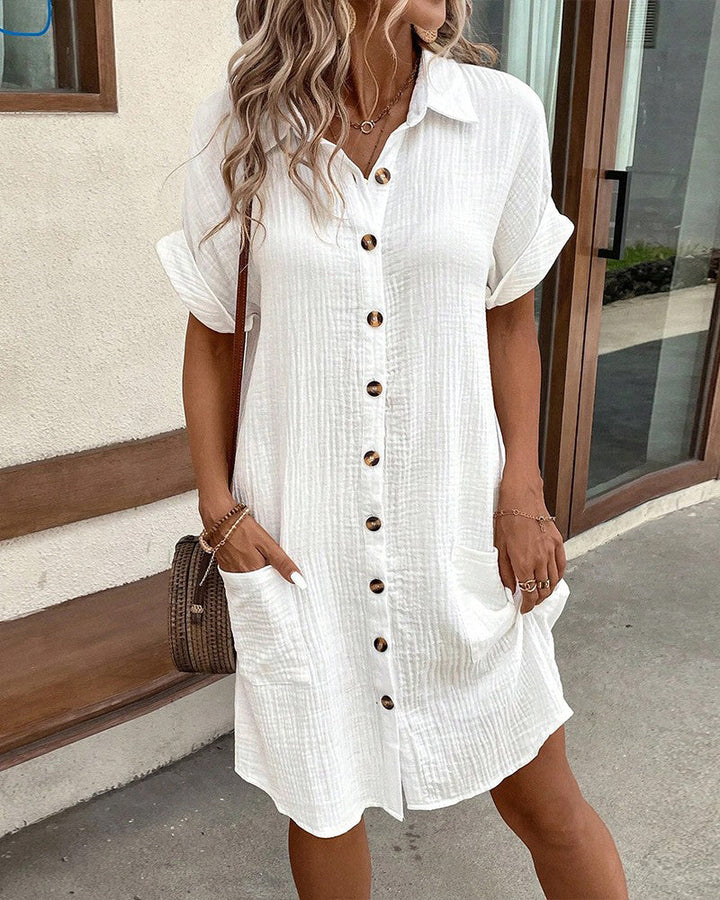 Isabelle™ - Stylish Button-Up Dress