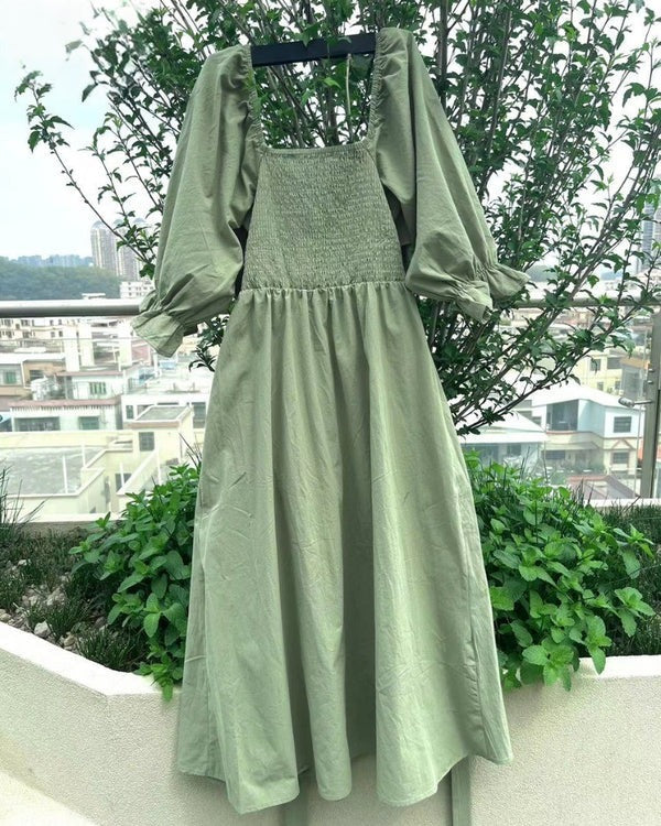 Alesha - French Dress with Folded Sleeves